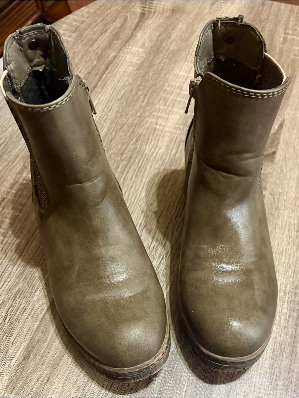 Women’s gray Ankle Boots with Side Zip - Sleek Everyday Style